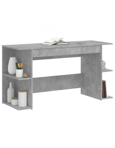 Scrivania Grigio Cemento 140x50x75 cm in Legno Multistrato
