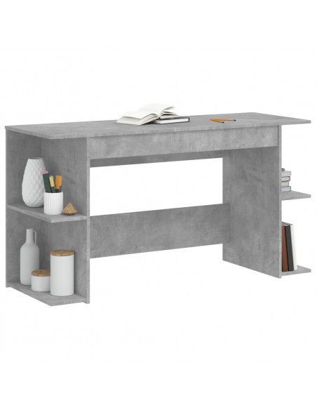 Scrivania Grigio Cemento 140x50x75 cm in Legno Multistrato
