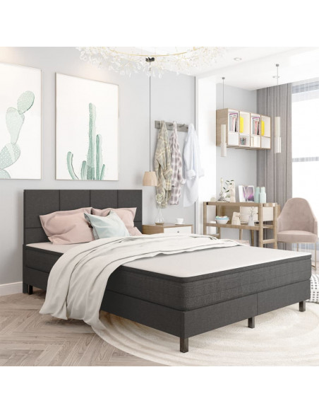 Testiera Letto Grigio Scuro in Tessuto 160x200 cm