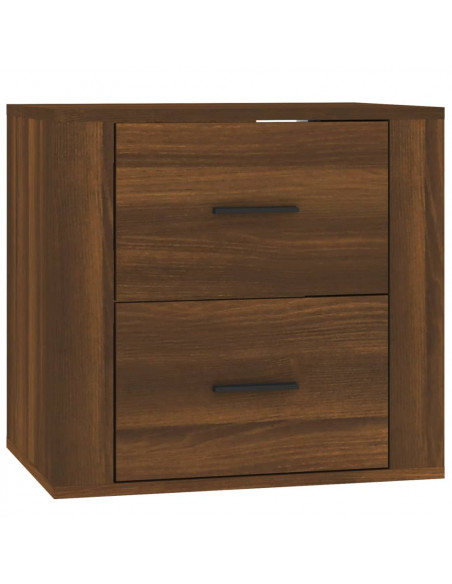 Comodino a Muro Rovere Marrone 50x36x47 cm