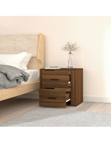 Comodino a Muro Rovere Marrone 50x36x47 cm