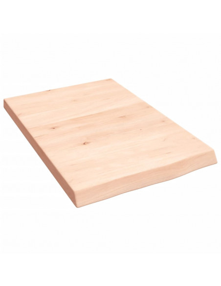 Piano Bagno 40x60x(2-4) cm in Legno Massello Non Trattato