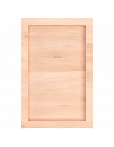 Piano Bagno 40x60x(2-4) cm in Legno Massello Non Trattato