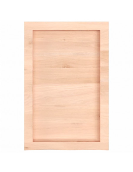 Piano Bagno 40x60x(2-4) cm in Legno Massello Non Trattato