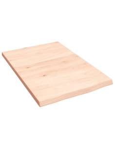 Piano Bagno 40x60x2 cm in Legno Massello Non Trattato 2