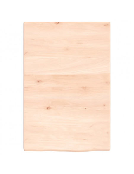 Piano Bagno 40x60x2 cm in Legno Massello Non Trattato