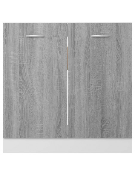 Mobiletto Grigio Sonoma 80x46x81,5 cm in Legno Multistrato