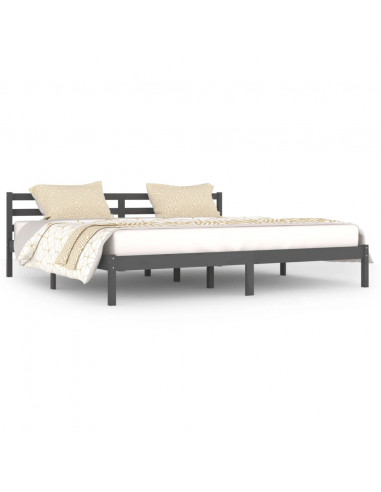 Giroletto in Legno Massello di Pino 200x200 cm Grigio