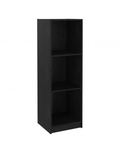 Libreria/Divisorio Nero 36x33x110 cm in Legno Massello di Pino