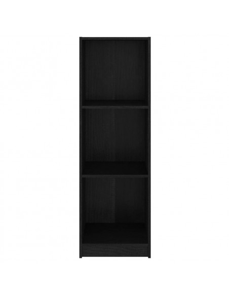Libreria/Divisorio Nero 36x33x110 cm in Legno Massello di Pino