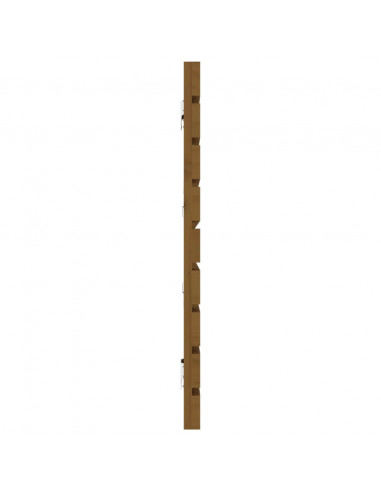 Testiera da Parete Miele 206x3x63 cm in Legno Massello di Pino