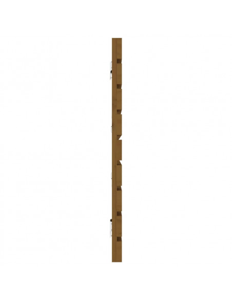 Testiera da Parete Miele 206x3x63 cm in Legno Massello di Pino