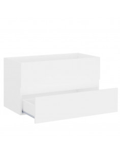 Mobile con Lavabo Integrato Bianco in Legno Multistrato 2