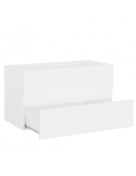 Mobile con Lavabo Integrato Bianco in Legno Multistrato