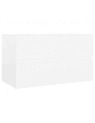 Mobile con Lavabo Integrato Bianco in Legno Multistrato