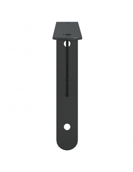 Staffe per Mensola 4 pz 23,5x2,5x15,5 cm in Acciaio Inox Nero