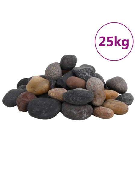 Ciottoli Levigati 25 kg Colore Misto 5-8 cm