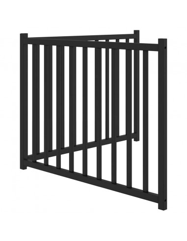 Cancello Cani Pieghevole 2 Pannelli Nero 160 cm Massello Abete