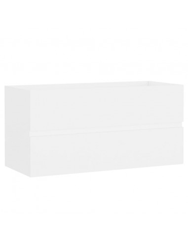 Mobile con Lavabo Integrato Bianco in Legno Multistrato