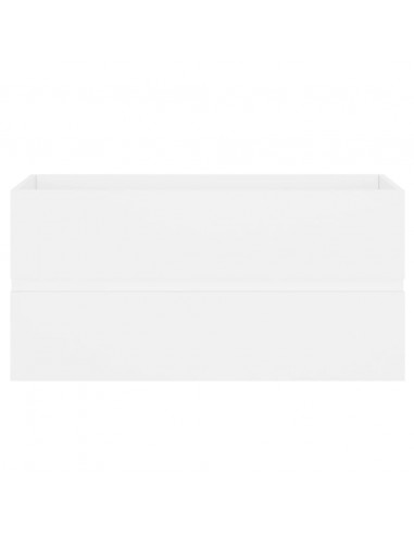 Mobile con Lavabo Integrato Bianco in Legno Multistrato