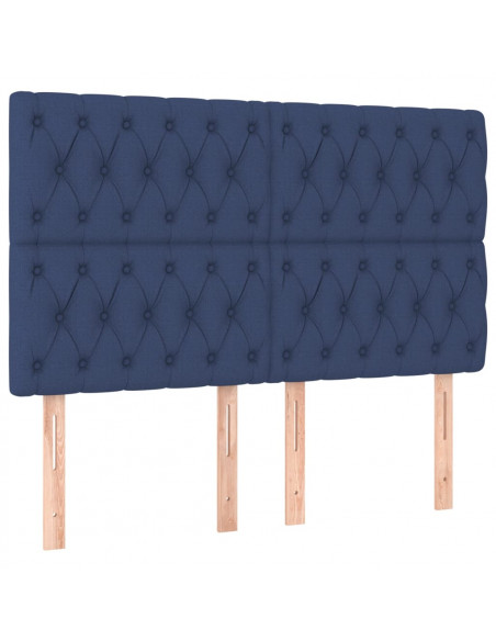 Testiere 4 pz Blu 72x7x78/88 cm in Tessuto