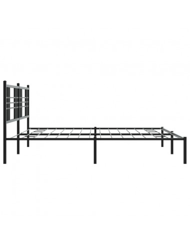 Giroletto con Testiera in Metallo Nero 193x203 cm