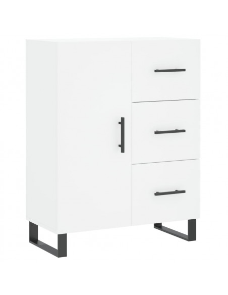 Credenza Bianca 69,5x34x180 cm in Legno Multistrato