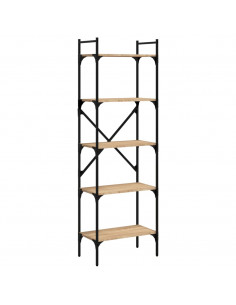 Libreria Rovere Sonoma 5 Ripiani 56x31,5x174 cm Multistrato 2