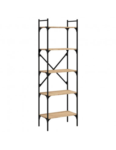 Libreria Rovere Sonoma 5 Ripiani 56x31,5x174 cm Multistrato