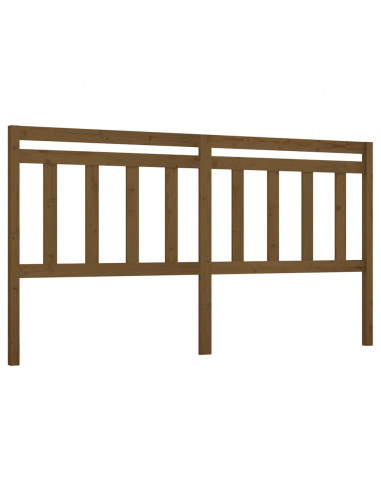 Testiera per Letto Miele 186x4x100 cm in Legno Massello di Pino