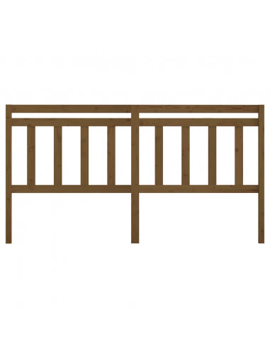 Testiera per Letto Miele 186x4x100 cm in Legno Massello di Pino