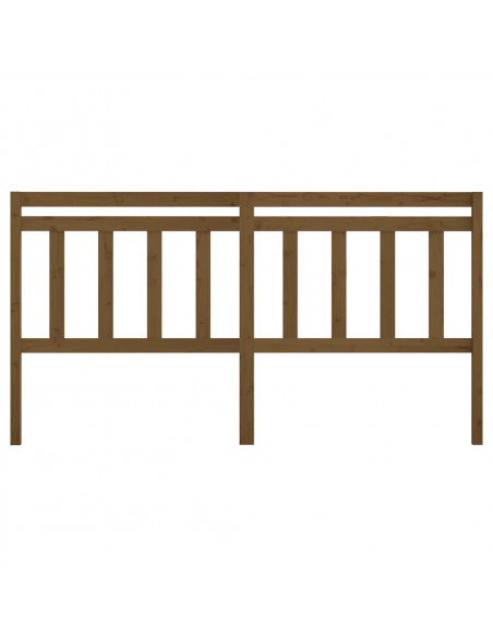 Testiera per Letto Miele 186x4x100 cm in Legno Massello di Pino