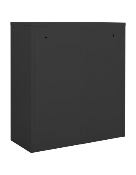 Armadio per Ufficio Antracite 90x40x102 cm in Acciaio