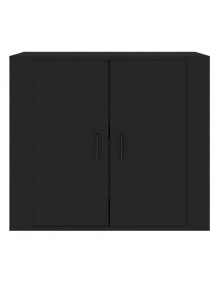 Credenza Nera 80x33x70 cm in Legno Multistrato