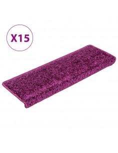 Tappetini per Scale 15 pz 65x21x4 cm Viola 2