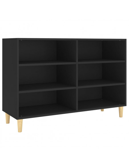 Credenza Nera 103,5x35x70 cm in Legno Multistrato