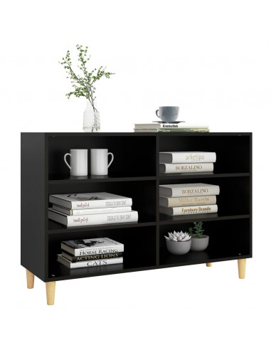 Credenza Nera 103,5x35x70 cm in Legno Multistrato