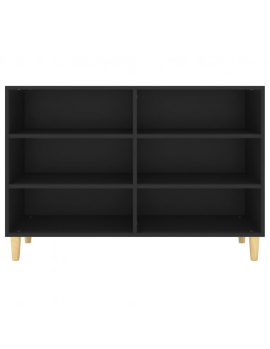 Credenza Nera 103,5x35x70 cm in Legno Multistrato