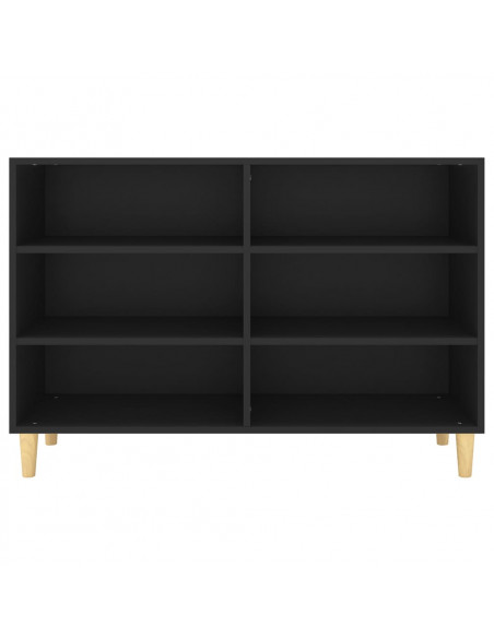 Credenza Nera 103,5x35x70 cm in Legno Multistrato