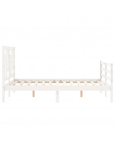 Giroletto con Testiera Bianco Small Double Legno Massello 2