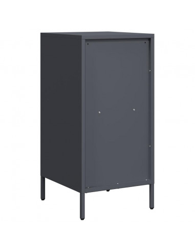 Credenza Antracite 35x39x73,5 cm in Acciaio Laminato a Freddo