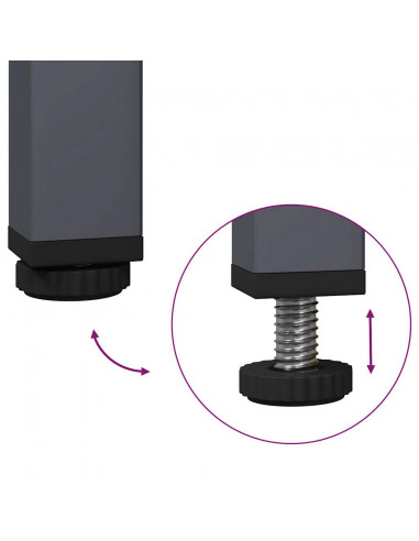 Credenza Antracite 35x39x73,5 cm in Acciaio Laminato a Freddo