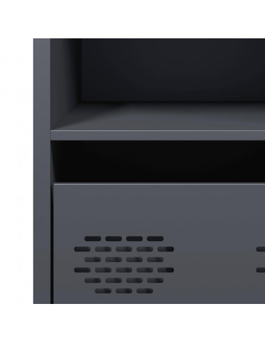 Credenza Antracite 35x39x73,5 cm in Acciaio Laminato a Freddo