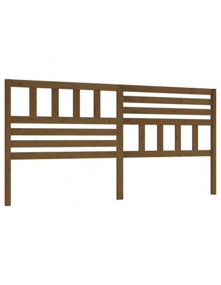 Testiera per Letto Miele 206x4x100 cm in Legno Massello di Pino