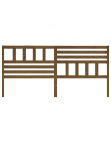 Testiera per Letto Miele 206x4x100 cm in Legno Massello di Pino