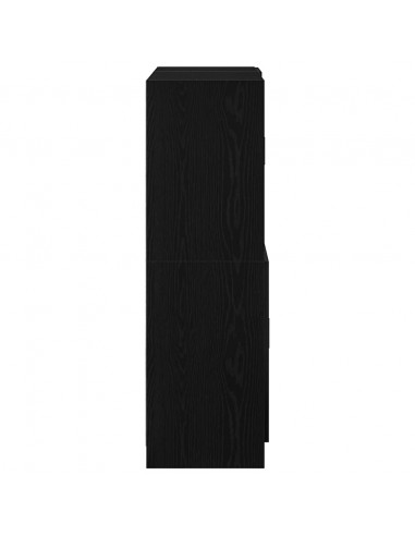 Set di Mobili da Cucina 2 pz Nero in Truciolato