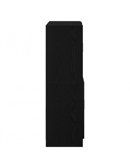 Set di Mobili da Cucina 2 pz Nero in Truciolato