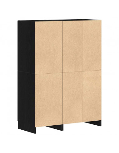 Set di Mobili da Cucina 2 pz Nero in Truciolato