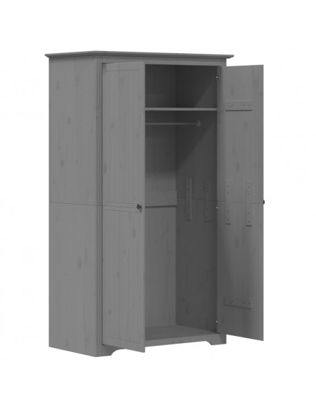 Armadio BODO 99x53,5x173 cm in Legno Massello di Pino Grigio