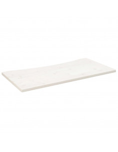 Piano Scrivania Bianco 110x60x2,5 cm in Legno Massello di Pino 2